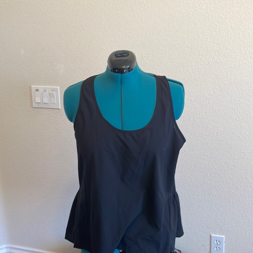 Sheer tank with ruffle